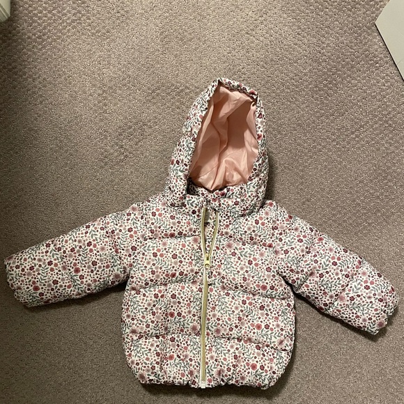H&M Other - H&M baby girl floral puffer coat